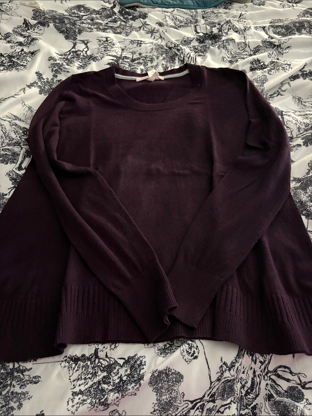 Victoria's Secret Scoopneck Sweater in Deep Plum